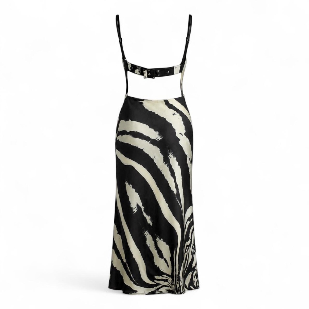 Cavalli Vintage Zebra Print Maxi Dress - Picture 2 of 5